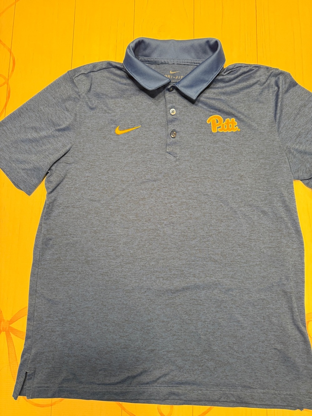 Nike Pitt Polo with Gold Logo Size Medium
